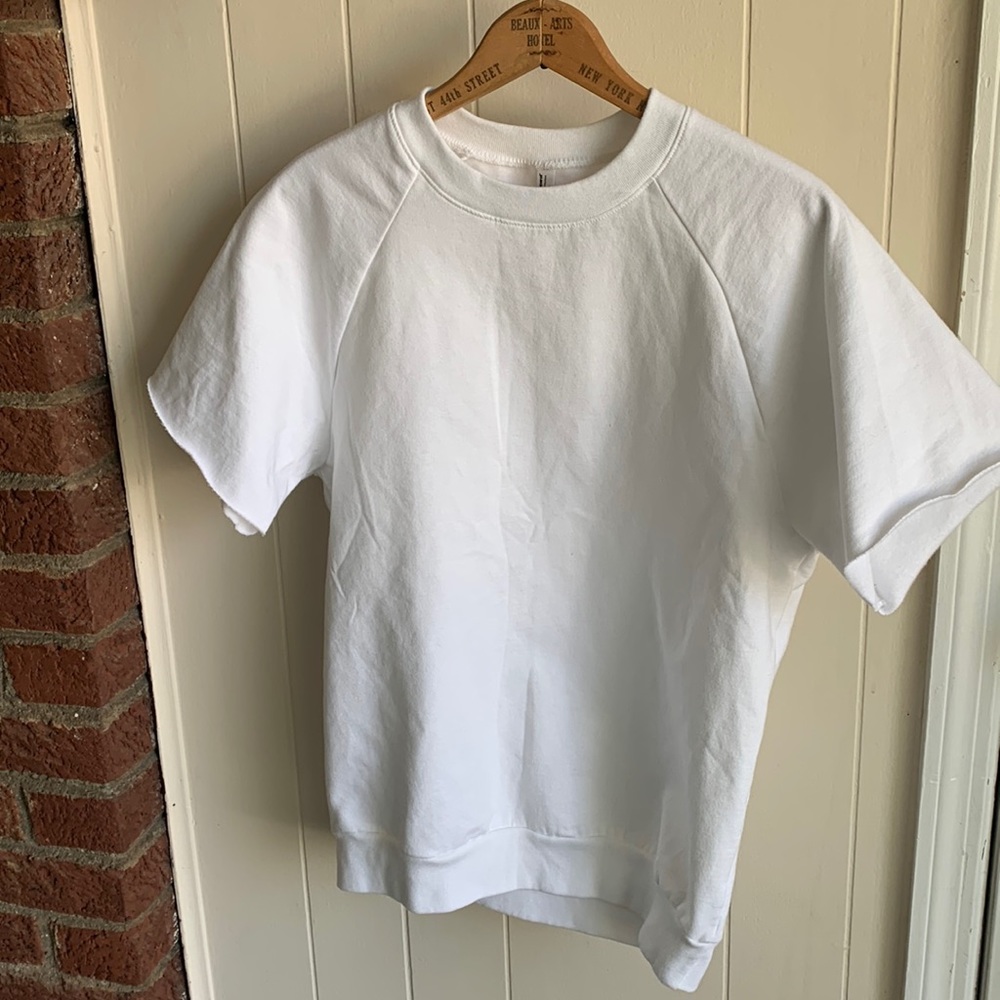 American Apparel fleece short sleeve crew neck.